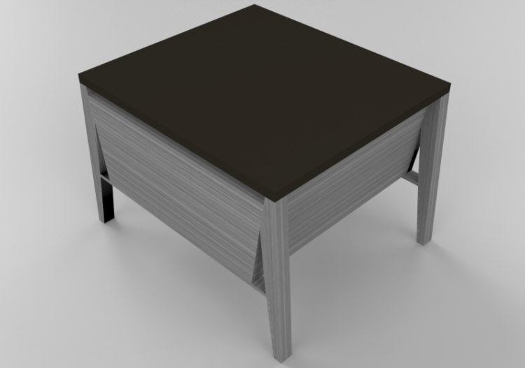 Lits 3D - Table de nuit 60x50x40cm - Natuzzi - Euclide -...
