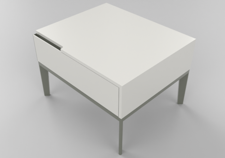 Beds and Side Cabinets 3D - Bed side cabinet 60x50x40cm -...