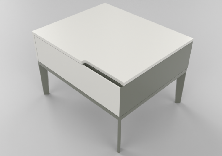 Camas 3D - Mesa de cabeceira 60x50x40cm - Natuzzi -...