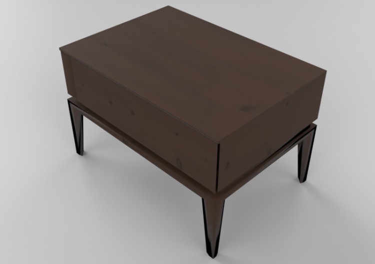 Lits 3D - Table de nuit 65x53x41cm - Natuzzi - Munari -...