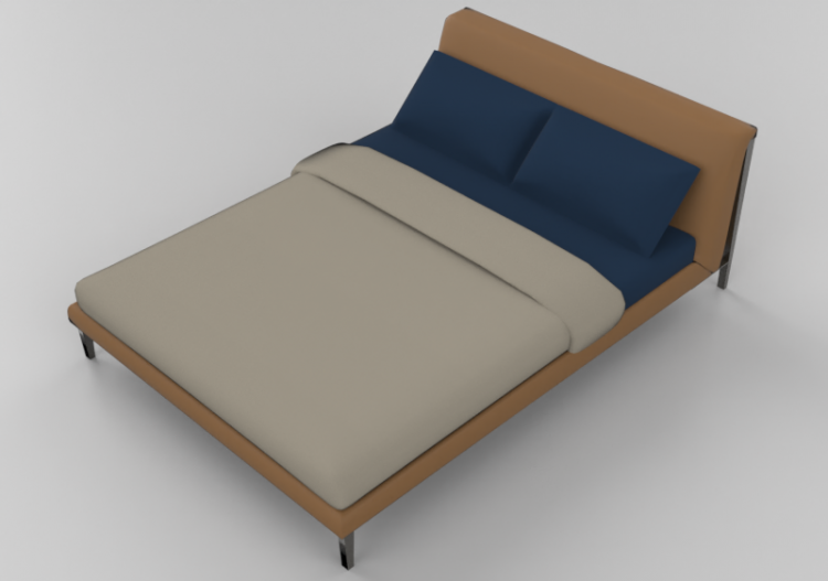 3D Beds - Bed structure 174x240cm - Natuzzi - Diamante -...