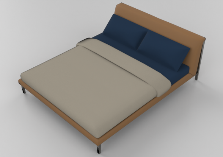 Letti 3D - Struttura letto 194x240cm - Natuzzi - Diamante -...