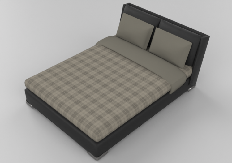 Beds and Side Cabinets 3D - Bed structure 171x234cm -...