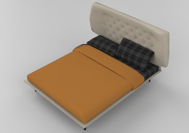 Camas y Mesitas de noche 3D - Estructura cama 220x233cm -...