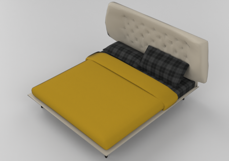 Camas y Mesitas de noche 3D - Estructura cama 240x233cm -...