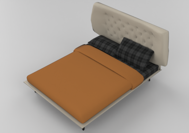 Camas y Mesitas de noche 3D - Estructura cama 213x236cm -...