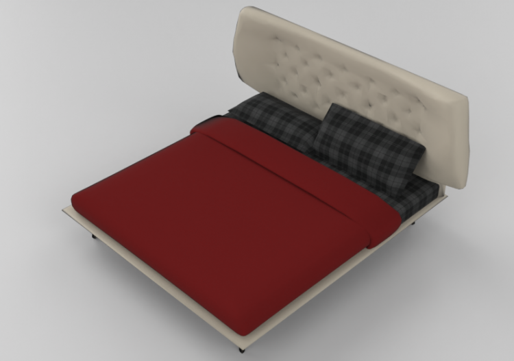 3D Beds - Bed structure 253x236cm - Natuzzi - Dolcevita -...