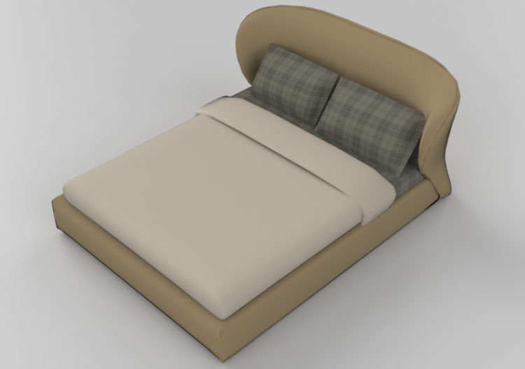 Camas 3D - Estrutura de cama 188x233cm - Natuzzi - Oasi -...