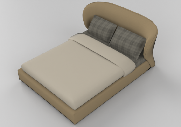Camas y Mesitas de noche 3D - Estructura cama 181x235cm -...