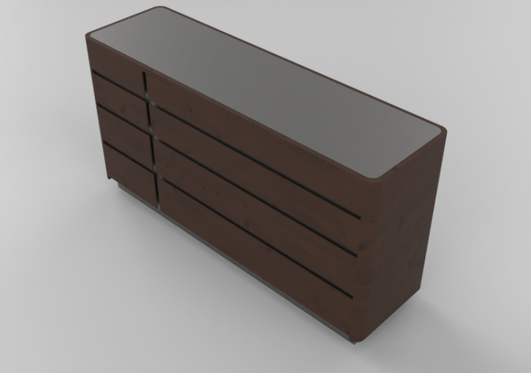 Wardrobes and Cabinets 3D - Drawers 176x50x92cm - Natuzzi -...