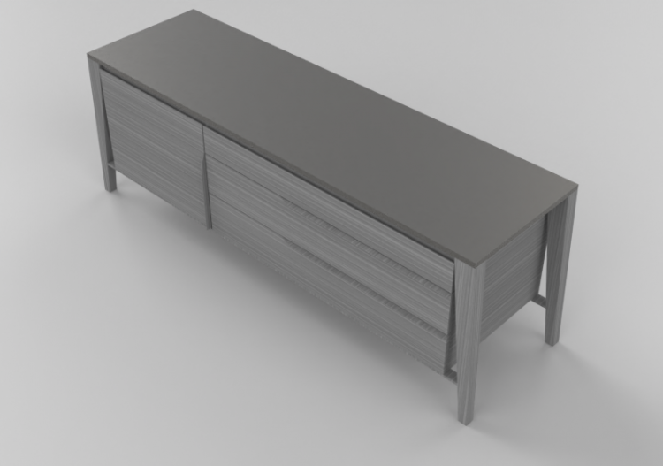 Armários 3D - Cômoda 190x55x65cm - Natuzzi - Euclide - ACCA...