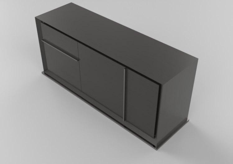 Armários 3D - Cômoda 164x50x70cm - Natuzzi - Fontana - ACCA...