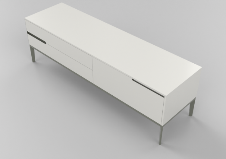 Armários 3D - Cômoda 180x50x70cm - Natuzzi - Mondrian -...