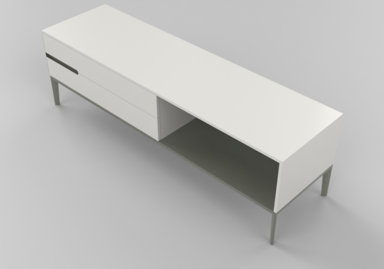 Armários 3D - Cômoda 180x50x70cm - Natuzzi - Mondrian -...