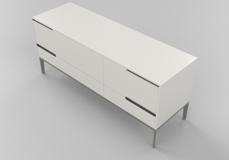 Armários 3D - Cômoda 160x50x70cm - Natuzzi - Mondrian -...