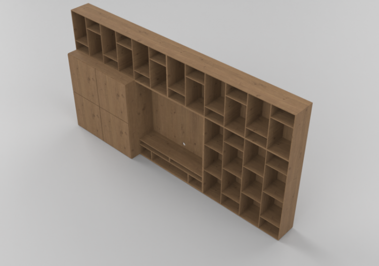 Armários Multiuso De Parede 3D - Sistema componível...