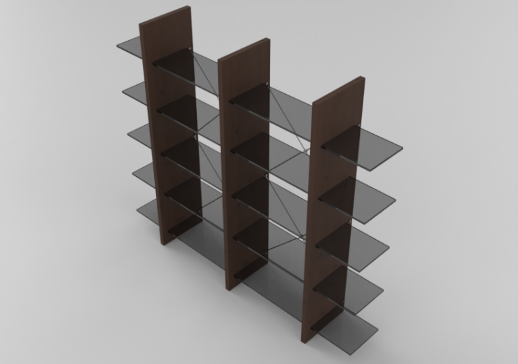 Armários Multiuso De Parede 3D - Sistema componível...