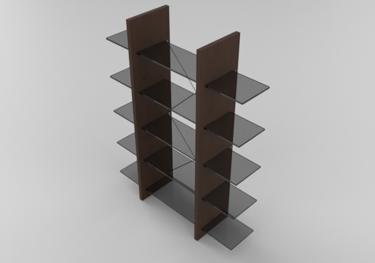 3D Wall Cabinet - Modular system 126x160cm - Natuzzi -...