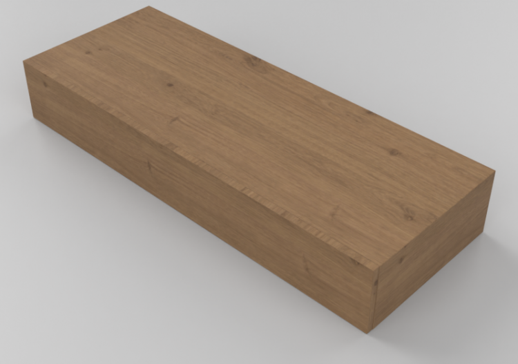 Pareti attrezzate 3D - Sistema componibile 124x20cm -...