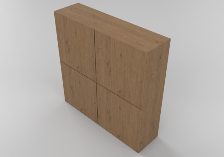 Parois équipées 3D - Système composable 124x124cm - Natuzzi...