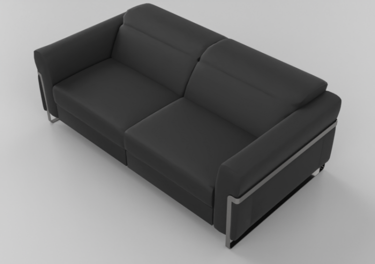 Sofás 3D - Sofá dois lugares de pele - Natuzzi - Fidelio -...