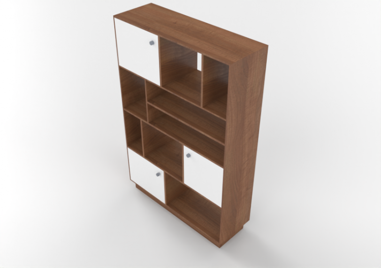 3D Book shelf - Rack system with 3 Drawers 120x180cm - ACCA...