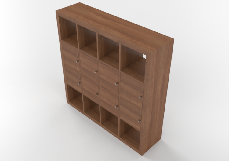 3D Book shelf - Rack system with 8 Drawers 147x147cm - ACCA...