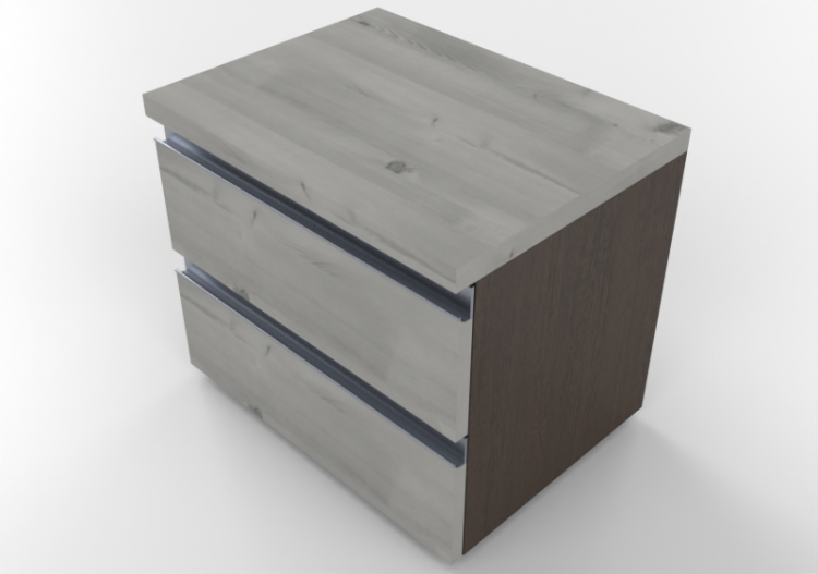 Beds and Side Cabinets 3D - 2 Drawers bedside cabinet...