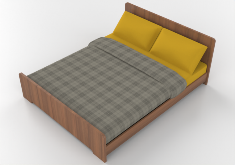 3D Beds - Double bed 168x208cm - ACCA software