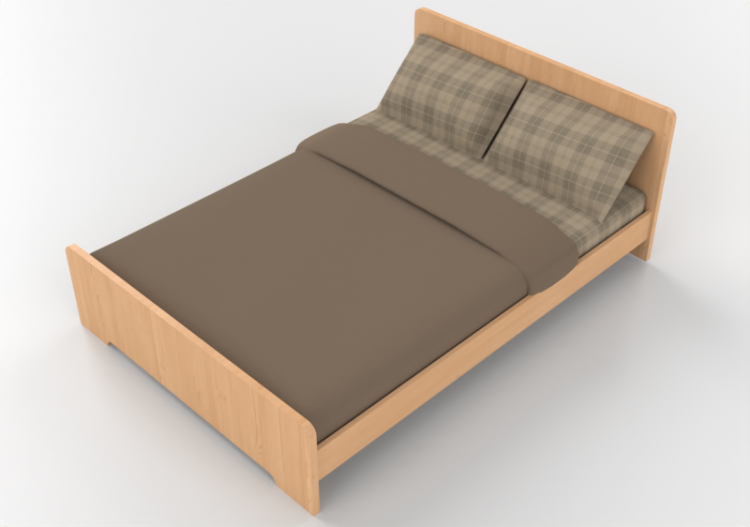 Letti 3D - Letto matrimoniale 147x208cm - ACCA software