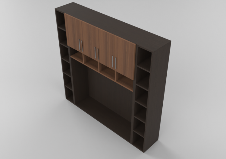 Wardrobes and Cabinets 3D - 4 Door Bridge wardrobe...
