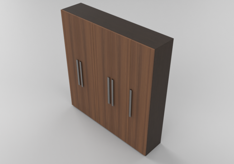 Wardrobes and Cabinets 3D - 5 door Wardrobe 229x55x245cm -...