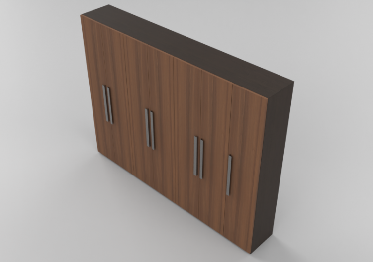 3D Schränke und Kommoden - Schrank 7 Türen 320x55x245cm -...