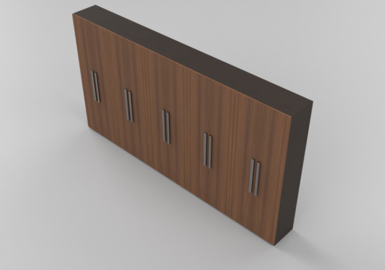 3D Schränke und Kommoden - Schrank 10 Türen 456x55x245cm -...