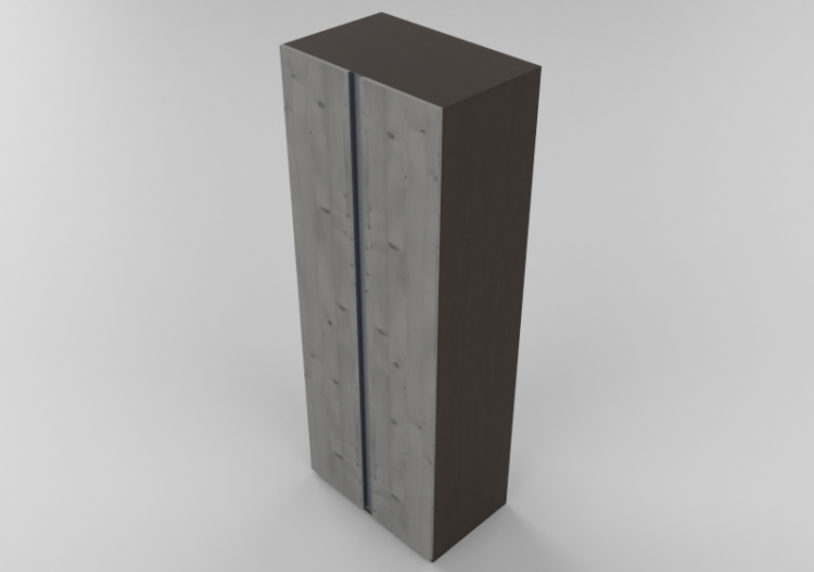 3D Schränke und Kommoden - Schrank 2 Türen 93x60x250cm -...