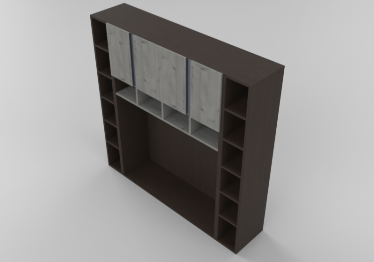 Armadi 3D - Armadio 4 ante con vano letto 260x55x250cm -...