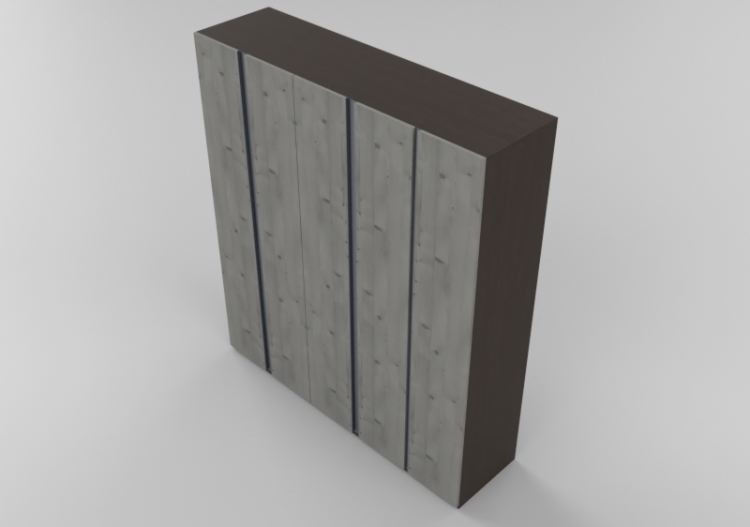 Wardrobes and Cabinets 3D - 5 door Wardrobe 229x60x250cm -...