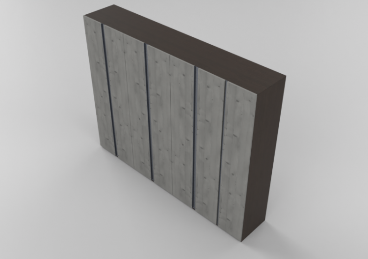 3D Schränke und Kommoden - Schrank 7 Türen 320x60x250cm -...