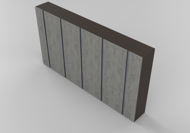 3D Schränke und Kommoden - Schrank 10 Türen 456x60x250cm -...