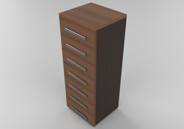 Armadi 3D - Settimino 7 cassetti 50x46x129cm - ACCA...