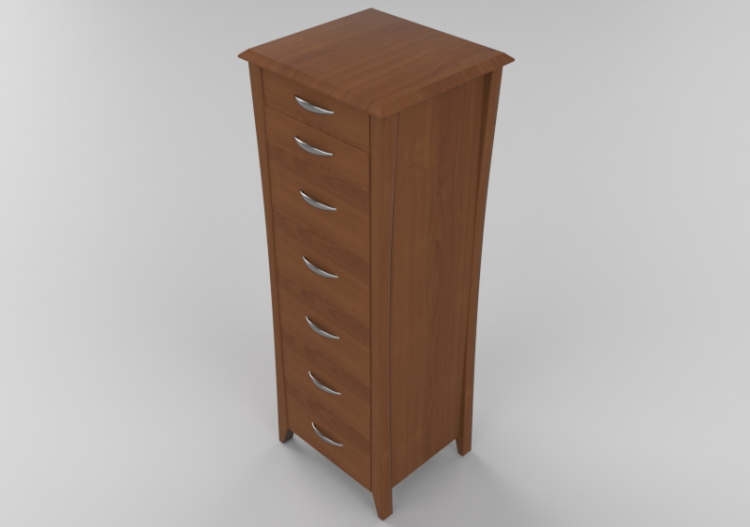 Armarios y Cómodas 3D - Cajonera 4 cajones 135x42x90cm -...