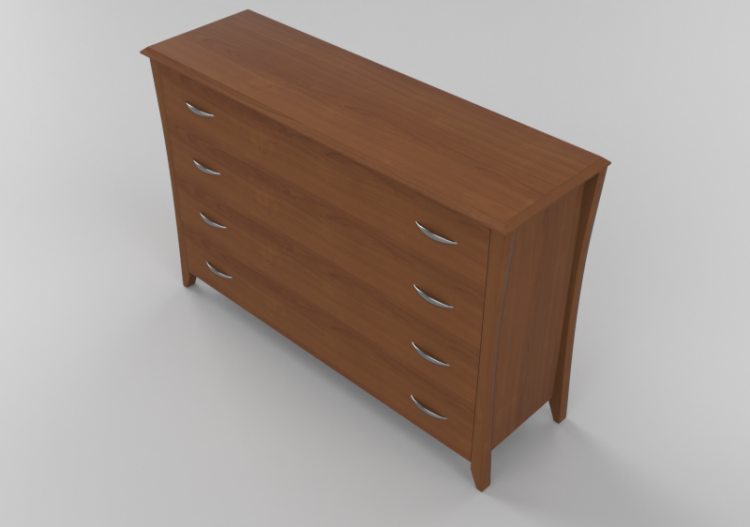 Armarios y Cómodas 3D - Cajonera 4 cajones 90x90x42cm -...