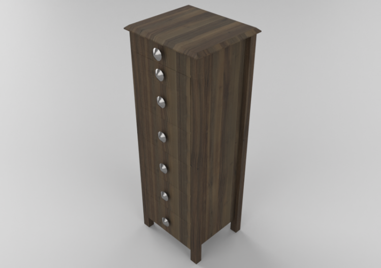 Armários 3D - Baú de gavetas 7 gavetas 48x45x130cm - ACCA...