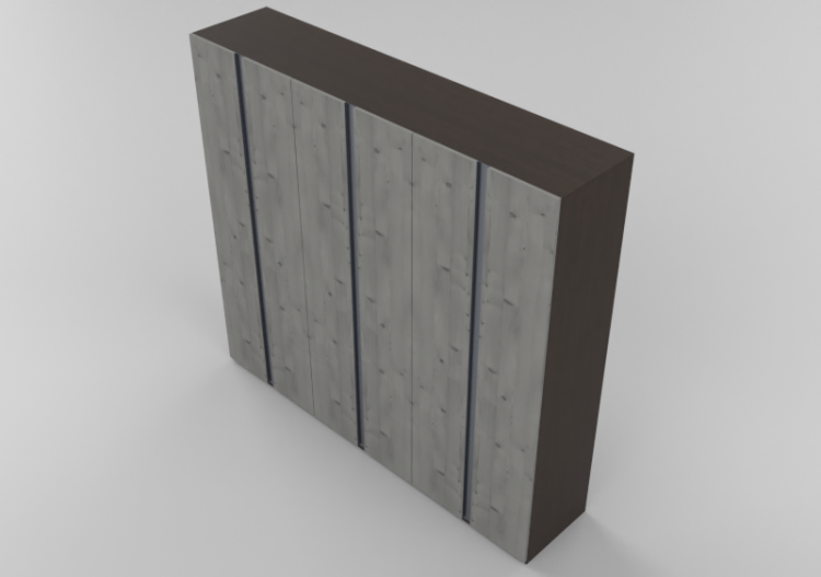 Wardrobes and Cabinets 3D - 6 Door Wardrobe 274x60x250cm -...