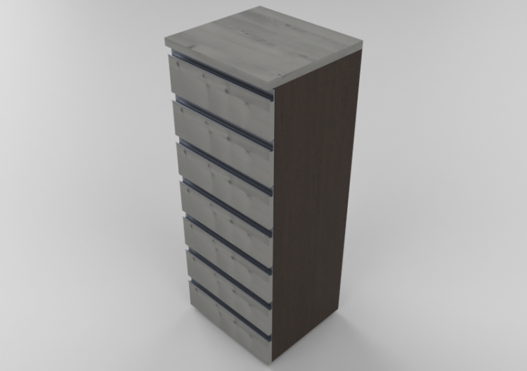 Armadi 3D - Settimino 7 cassetti 50x46x129cm - ACCA...