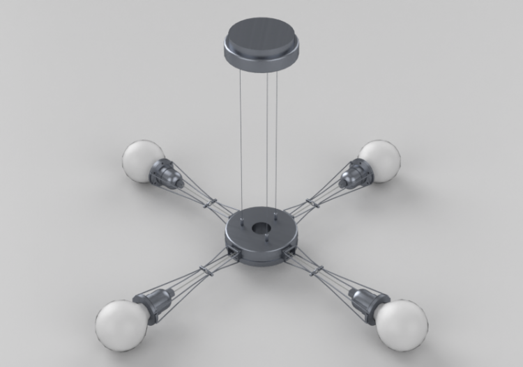 Lâmpada pingente 3D - Lâmpada 50cm – Lumina – Matrix Quatro...