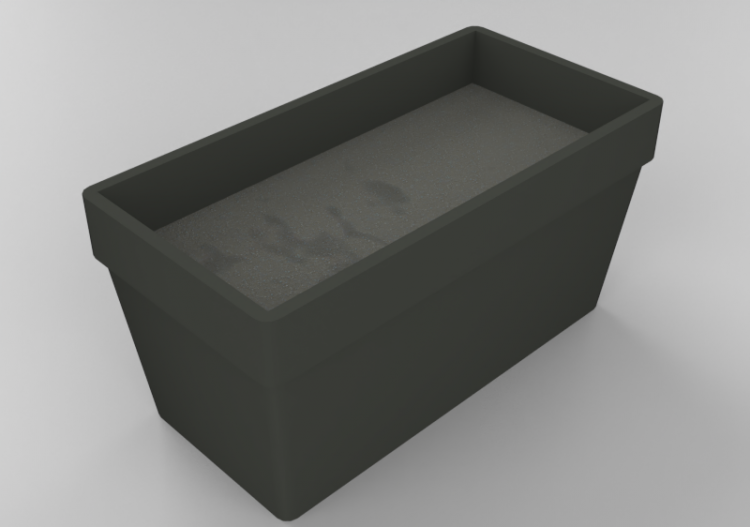 3D Benches - Rectangular Vase for flowers and plants - ACCA...