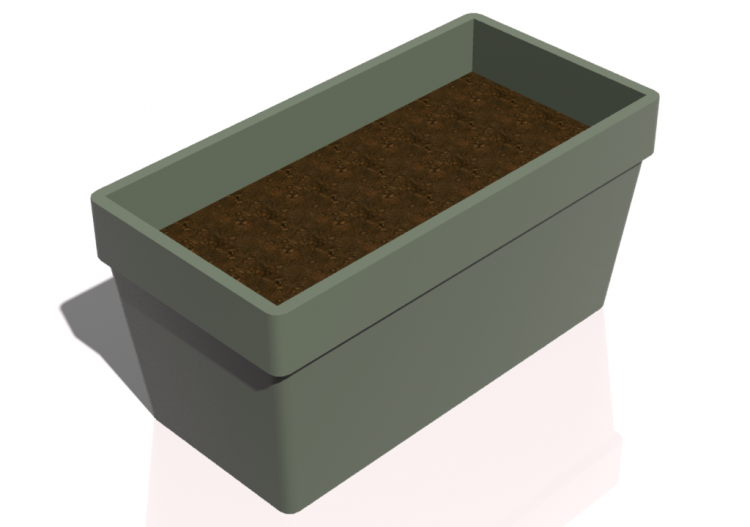 3D Benches - Rectangular Vase for flowers and plants - ACCA...