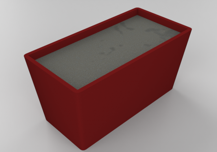 3D Benches - Rectangular Vase for flowers and plants - ACCA...