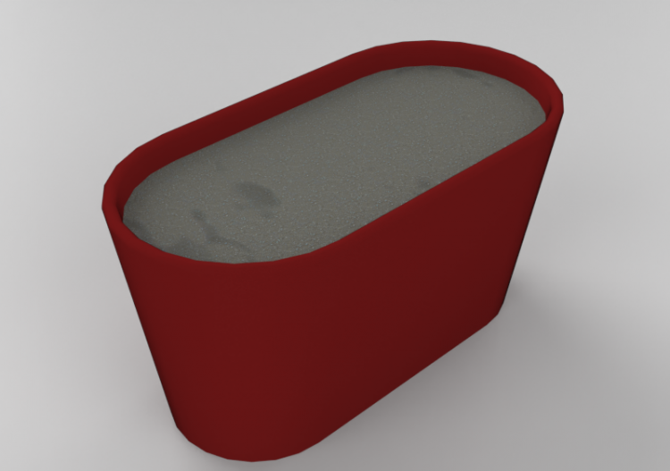 3D Benches - Rectangular Vase for flowers and plants - ACCA...